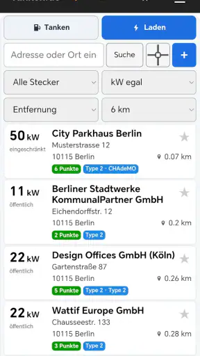 tanken.de screenshot 2
