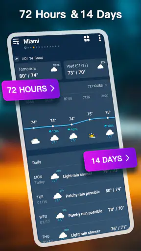 Weer - Nauwkeurige weer-app screenshot 8