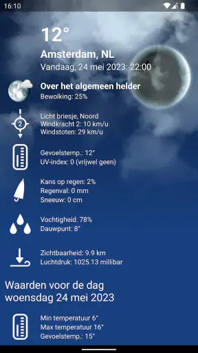 Weer Nederland XL PRO screenshot 3