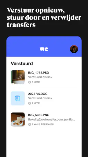 WeTransfer : Bestanden delen screenshot 6