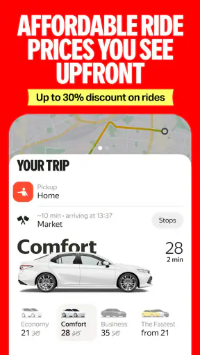Yango: taxi, food, delivery screenshot 3