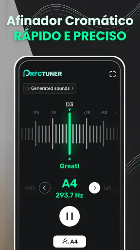 Afinador de Violão Perfeito screenshot 3