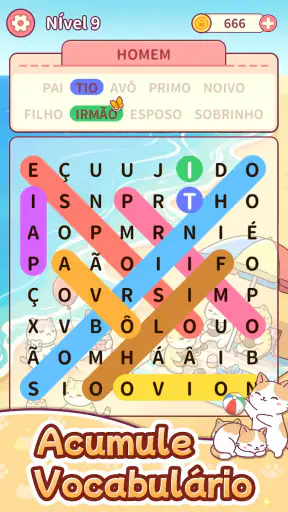 Caça Palavras: Gato Party screenshot 3