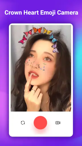 Câmera Emoji Coroa Coração screenshot 5