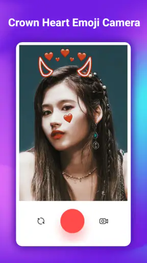 Câmera Emoji Coroa Coração screenshot 7