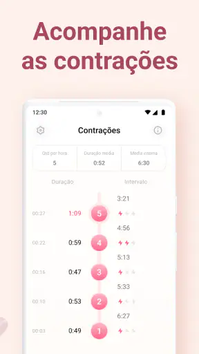 Contador de Contrações+ screenshot 2