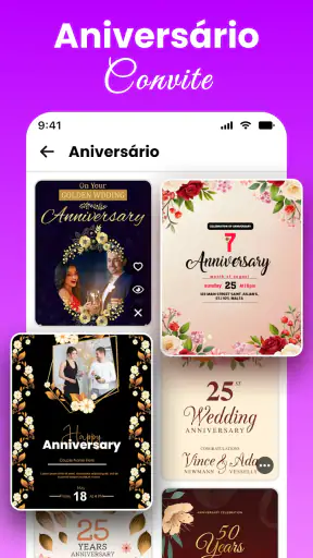 Criador de cartões de convite screenshot 11
