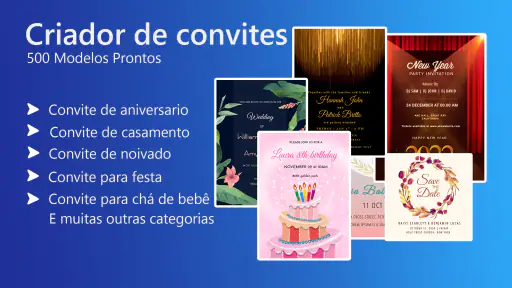 Criar convites personalizados screenshot 9