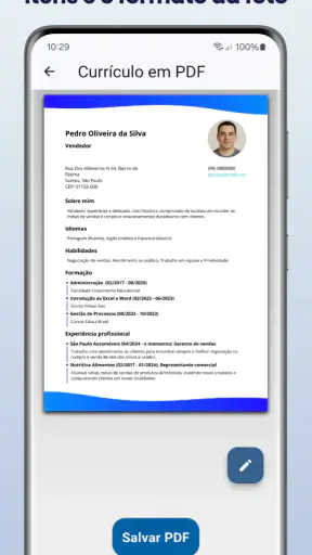 Criar Currículo em PDF screenshot 2
