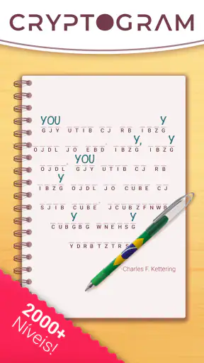 Cryptogram: Jogo caça palavra! screenshot 1