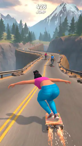 Downhill Race ― Jogos de skate screenshot 8
