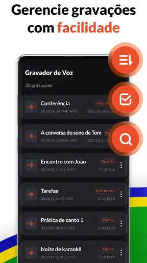 Gravador de Voz - Gravar Áudio screenshot 6