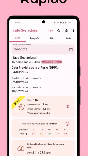 Idade Gestacional (do bebê) screenshot 9