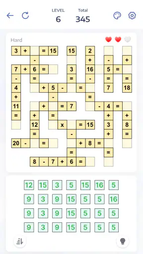 Jogo de Matemática, Crossmath screenshot 1