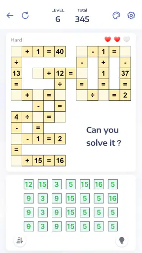Jogo de Matemática, Crossmath screenshot 3