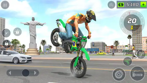 Jogo Moto Wheelie Grau 3D screenshot 2