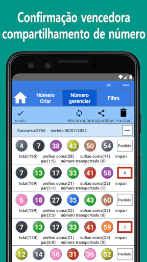 MEGA-SENA (Gerador de números) screenshot 3