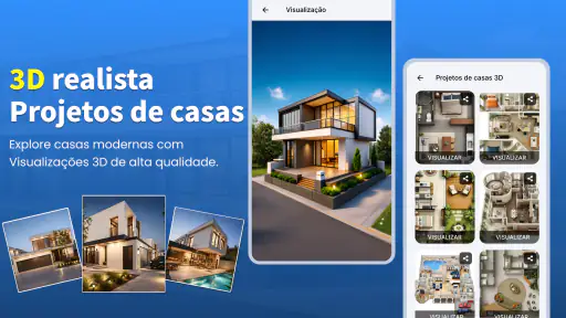 Planta baixa de casa em 3D screenshot 1
