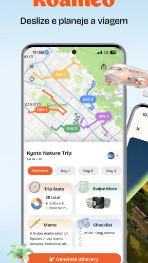 Roameo AI: Planejador IA screenshot 1