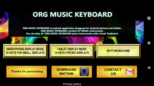 Simulador Teclado Musical ORG screenshot 2