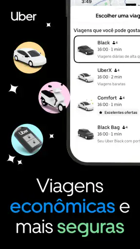 Uber: Táxi, Uber Moto e mais screenshot 7
