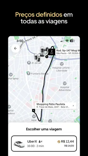 Uber: Táxi, Uber Moto e mais screenshot 8